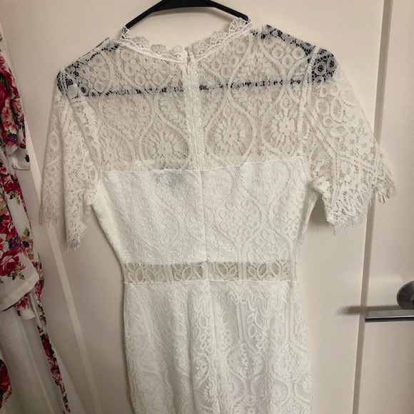 Midi White Lace Dress - Picture 5 of 5